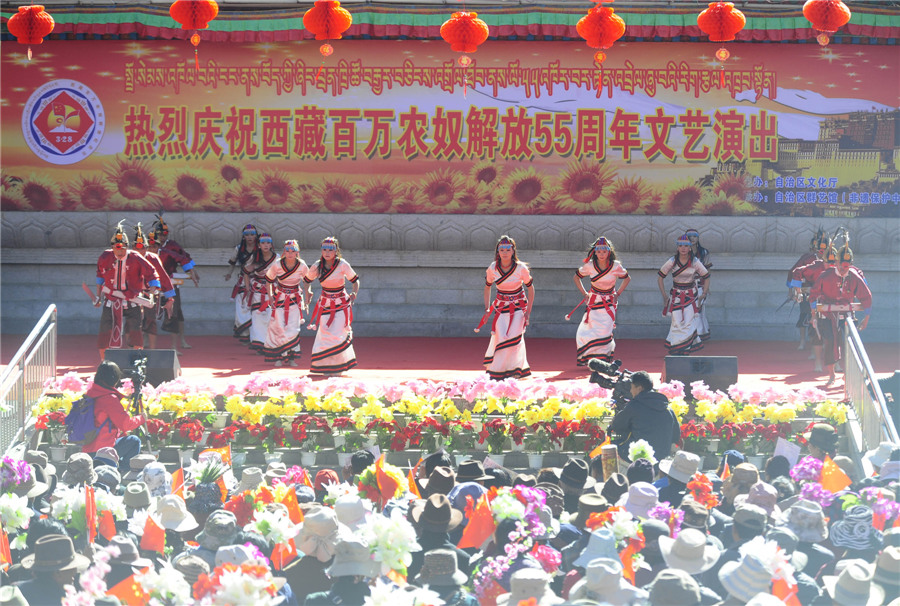 Tibet marks 55th anniversary of serfs' emancipation