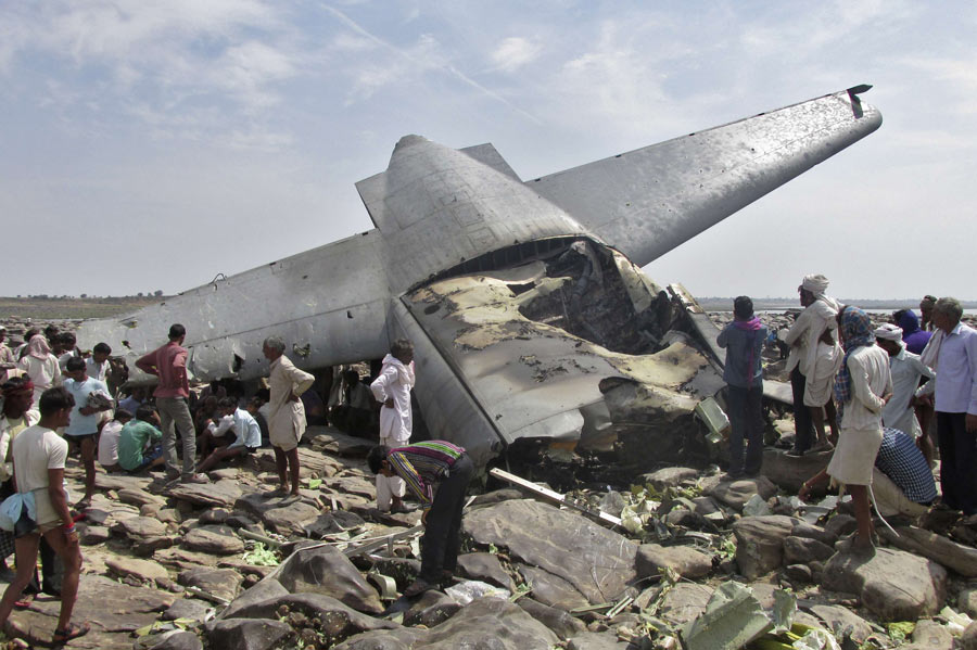 Indian air force cargo plane crashes, killing 5