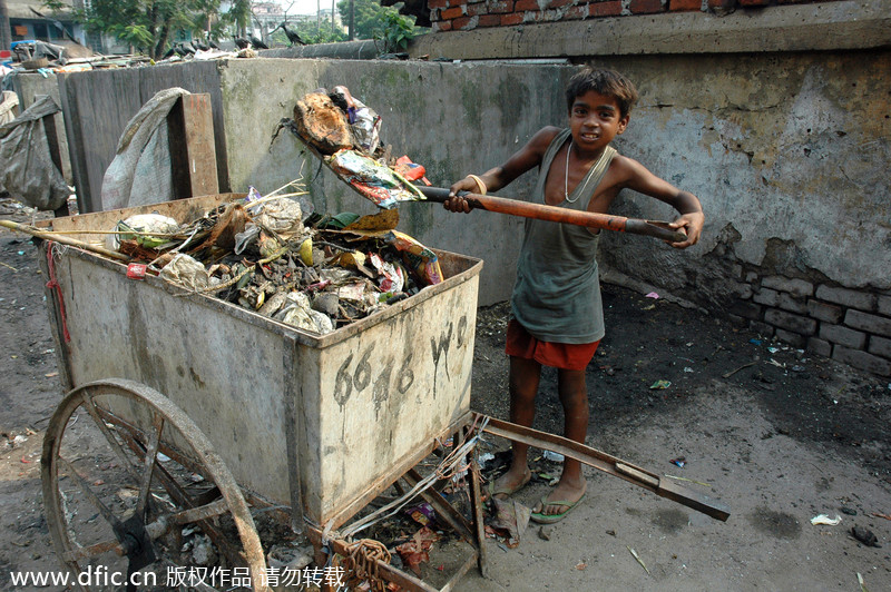 Gripping pictures of child laborers