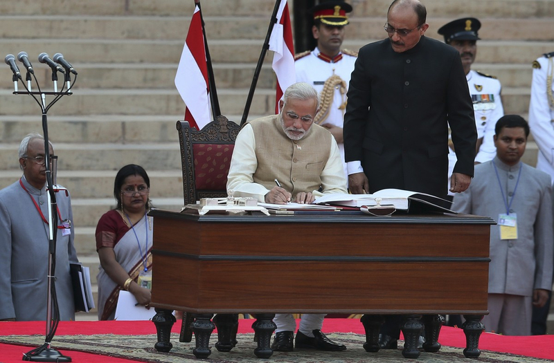 Modi sworn in as new Indian PM