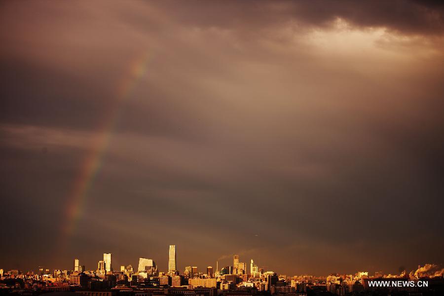 Rainbow after the rain in Beijing