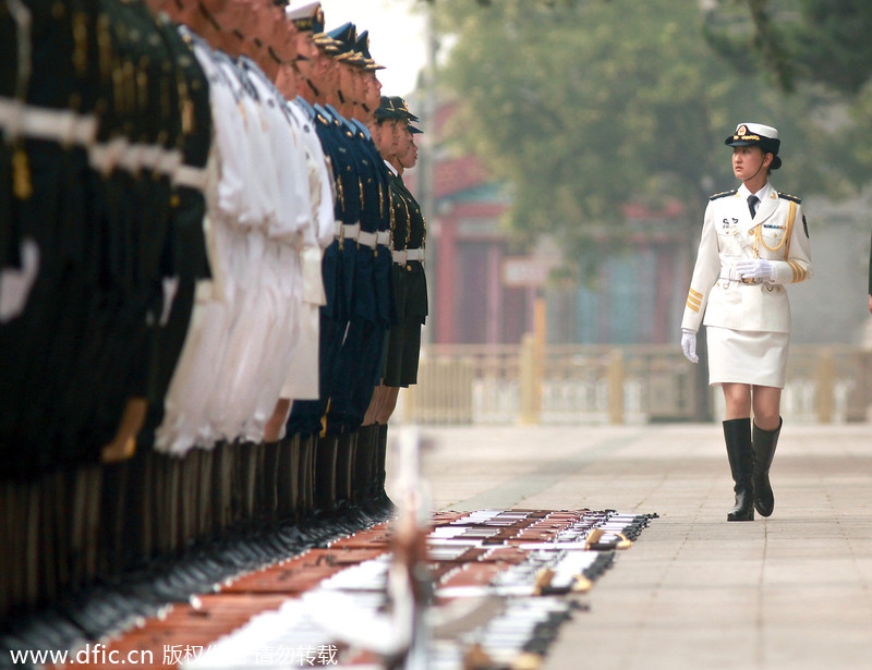 A glimpse into the Chinese honor guards