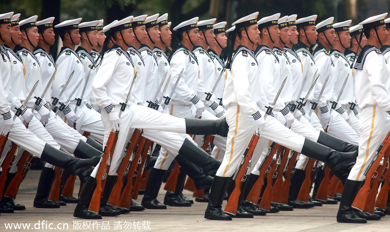 A glimpse into the Chinese honor guards