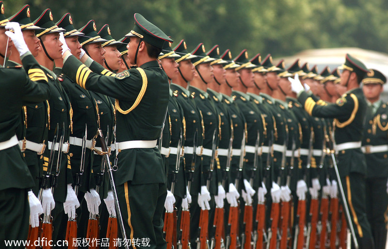 A glimpse into the Chinese honor guards