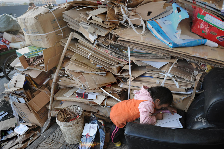 Children of migrant sanitation workers