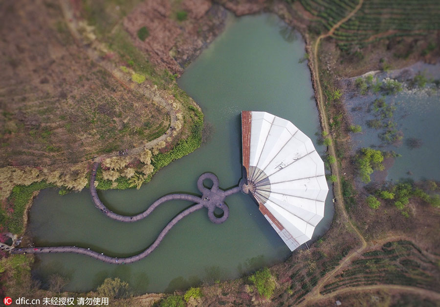 Stunning views of fan-shaped building are a must-see