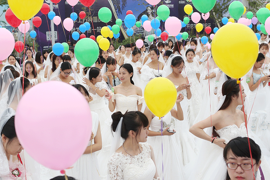 Here come the brides