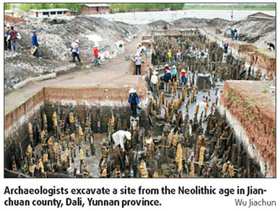 Poles point to Yunnan Neolithic age site