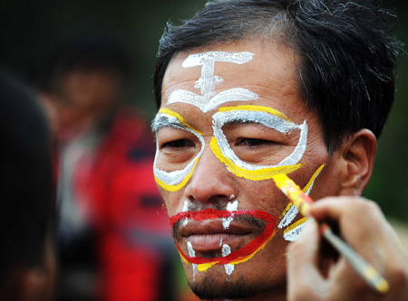 Ethnic Yi people perform well-preserved Nuo ritual