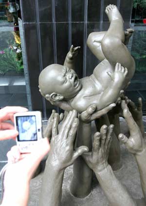 Exhibition of sculptures in Wenzhou city