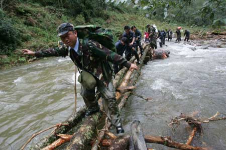 Landslide divides village in half in S China