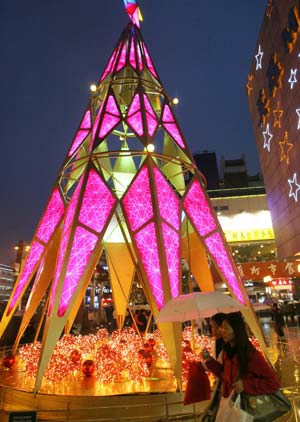 Christmas themed decoration in Suzhou city