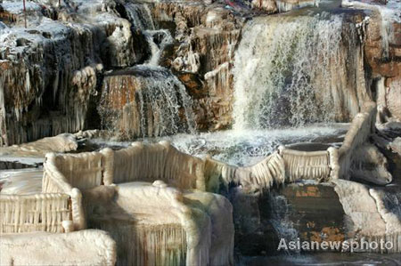 Breathtaking scene at Hukou waterfall