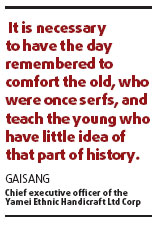 Serfs' freedom day gets nod in Tibet