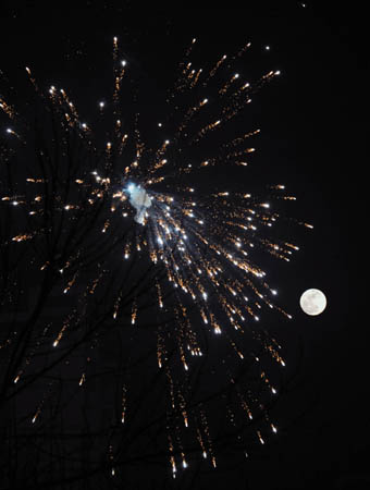 Fireworks make glamorous view on China's traditional Lantern Festival