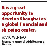 Financial street to extend as Shanghai eyes global status