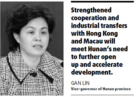 Cooperation crucial to Hunan and HK in battling global downturn