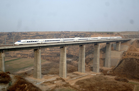 Zhengzhou-Xi'an high-speed train starts operation