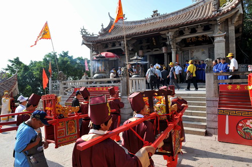 A celebration ceremony of Mazu, Goddess of the sea