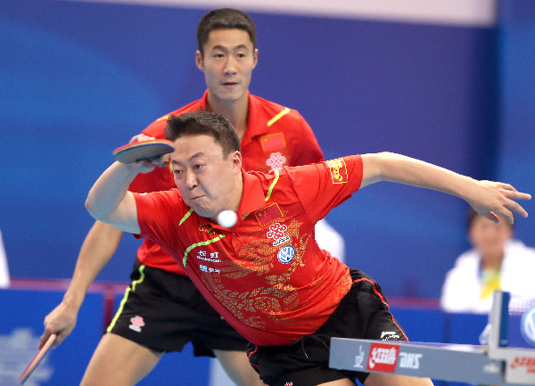 CHINA-SHANGHAI-TABLE TENNIS-CHINA VS WORLD TEAM