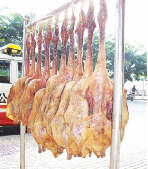 Wind-dried duck porridge