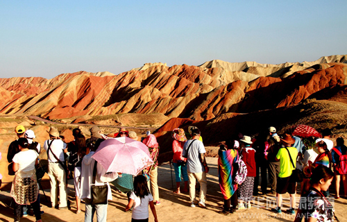 Colorful Danxia landscape in NW China