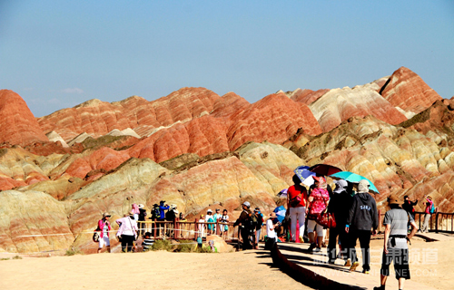 Colorful Danxia landscape in NW China