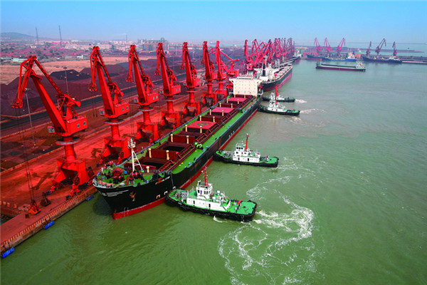 A view of Rizhao port