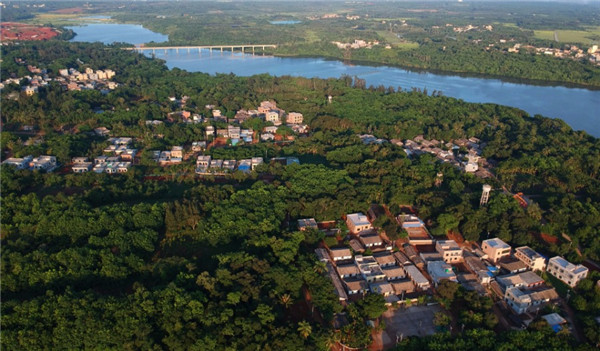 Quxi wetland in Haikou city, Hainan province