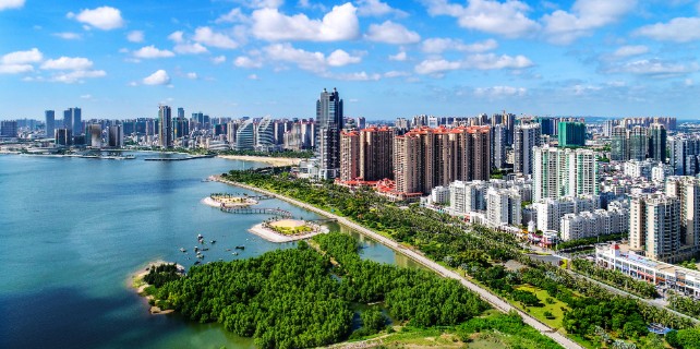 Aerial view of Zhanjiang