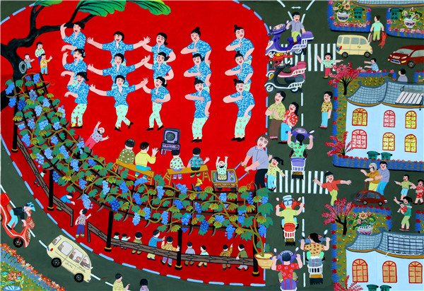 Farmer painting exhibition held in Jiaxing