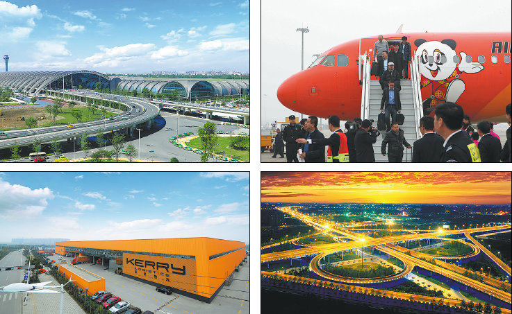Transportation networks link Chengdu to the world