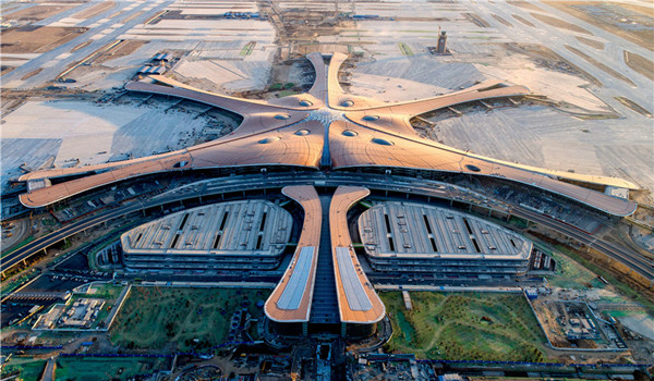 Beijing Daxing International Airport under flight check