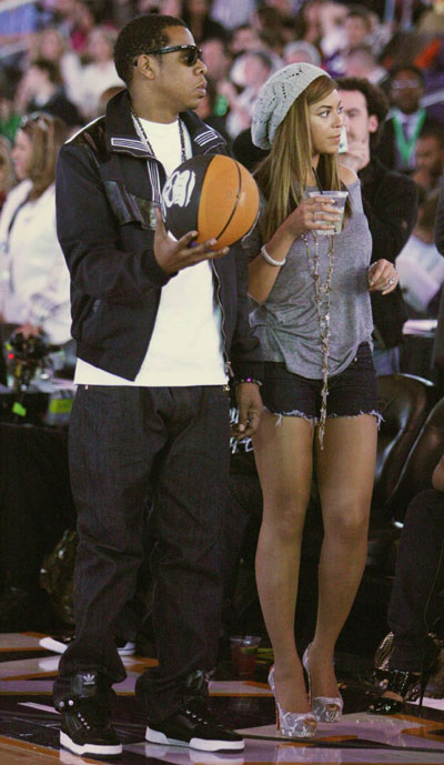 Beyonce and husband Jay-Z attend NBA All-Star basketball game