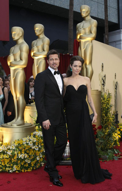 Pitt and Jolie arrive at the 81st Academy Awards in Hollywood