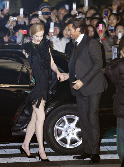 Nicole kidman and Hugh Jackman promote film 