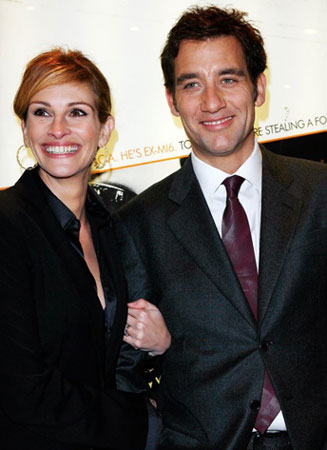 Julia Roberts and Clive Owen: