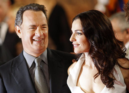 Tom Hanks and Ayelet Zurer at premiere of 