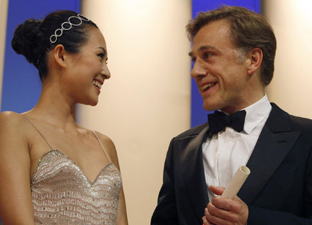 Actor Waltz receives his Best Actor award at 62nd Cannes Film Festival