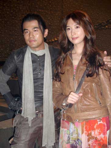 Jay and Chiling on the set of 