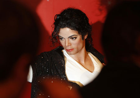 A new waxwork figure of M.J. depicted from his 