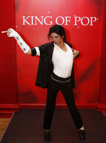 A new waxwork figure of M.J. depicted from his 