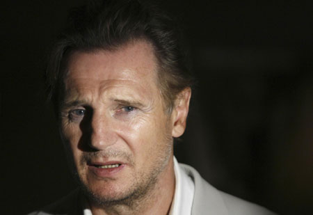 Liam Neeson arrives for a screening of the film 