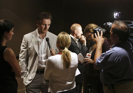 Liam Neeson arrives for a screening of the film 