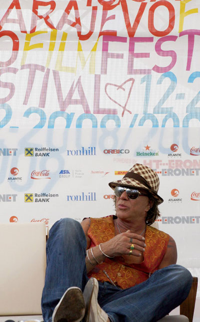 Mickey Rourke: shining star at the Sarajevo Film Festival