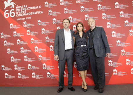 Nicolas Cage and Eva Mendes on red carpet at the 66th Venice Film Festival