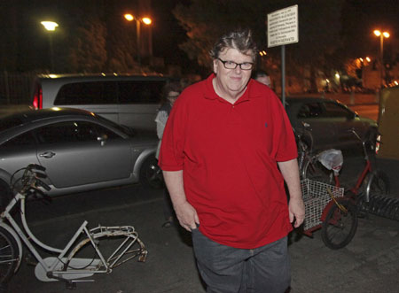 Michael Moore attends a photocall at the 66th Venice Film Festival