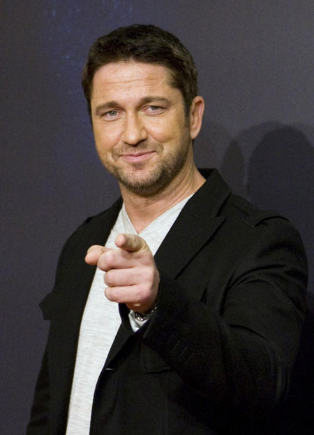 Gerard Butler attends at his new movie 