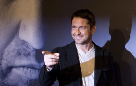 Gerard Butler attends at his new movie 
