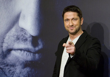 Gerard Butler attends at his new movie 